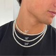 thumbnail image 1 of Collar de perlas de imitación para hombre, sencillo, hecho a mano, con cuentas de hebra, nueva tendencia 2022 #wdmy184, 1 of 5