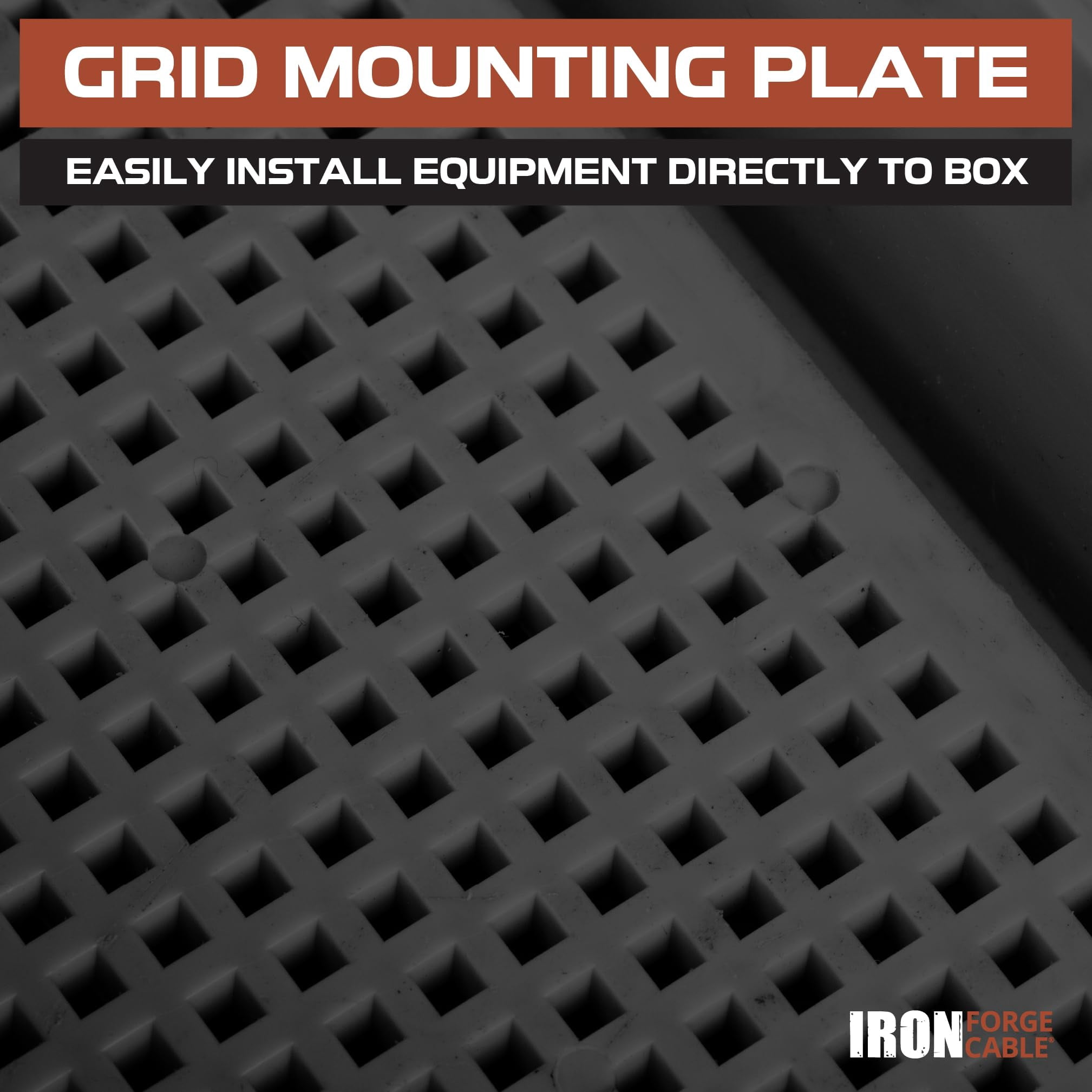 Iron Forge Cable Waterproof Junction Box - Outdoor Electrical Enclosure - Plastic Project Boxes with Mounting Plate, Wall Brackets, Weatherproof Hinged Black Panel Cover - IP65-15x11x6 Inch