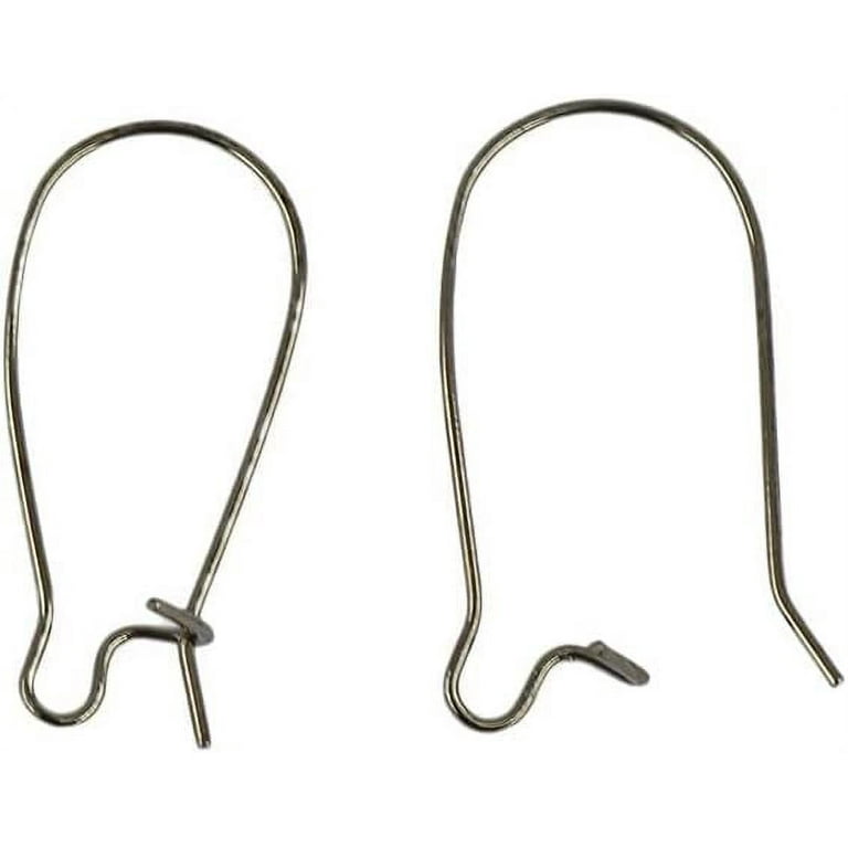 Zoizocp 50pcs Wholesale Bulk Ear Wires Earrings Hooks for Jewelry Making, Metallic Black, 25mm, Women's, Size: One Size