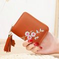 thumbnail image 4 of Titular de la tarjeta de crédito RFID Estuche para tarjetas con cremallera Carteras pequeñas para mujeres Señoras de cuero Niñas/Regalo, 4 of 5