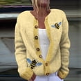 thumbnail image 2 of Jindong Women's Art Print Comfort Cardigan Button Christmas Cardigan, 2 of 4
