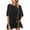 Black, variant on fatyb Womens Oversized T Shirts Ruffle Hem Short Sleeve Tee Shirts Loose Casual Crew Neck Summer Tops