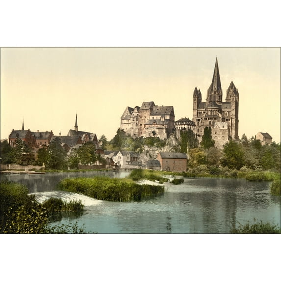 24"x36" Gallery Poster, Castle and cathedral, Limburg, Hesse-Nassau, Germany 1890
