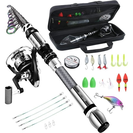 BNTTEAM Portable Fishing Spinning Rod and Reel Combo set Carbon Fiber Fluorescent Rod Tip with Fishing Lures Line Carrier Bag Kits for Travel Surf Saltwater Freshwater 2cc69b1a 24bd 4000 84fd ad6192136241.2c46f441fc18528f2191739fb33c260d