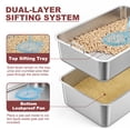 thumbnail image 4 of Stainless Steel Sifting Cat Litter Box for Pine Pellets, 23.6" x 15.7" x 7.9" Large Metal Litter Box with Sifter, for Large Cats & Multi-Cat Home, 4 of 8