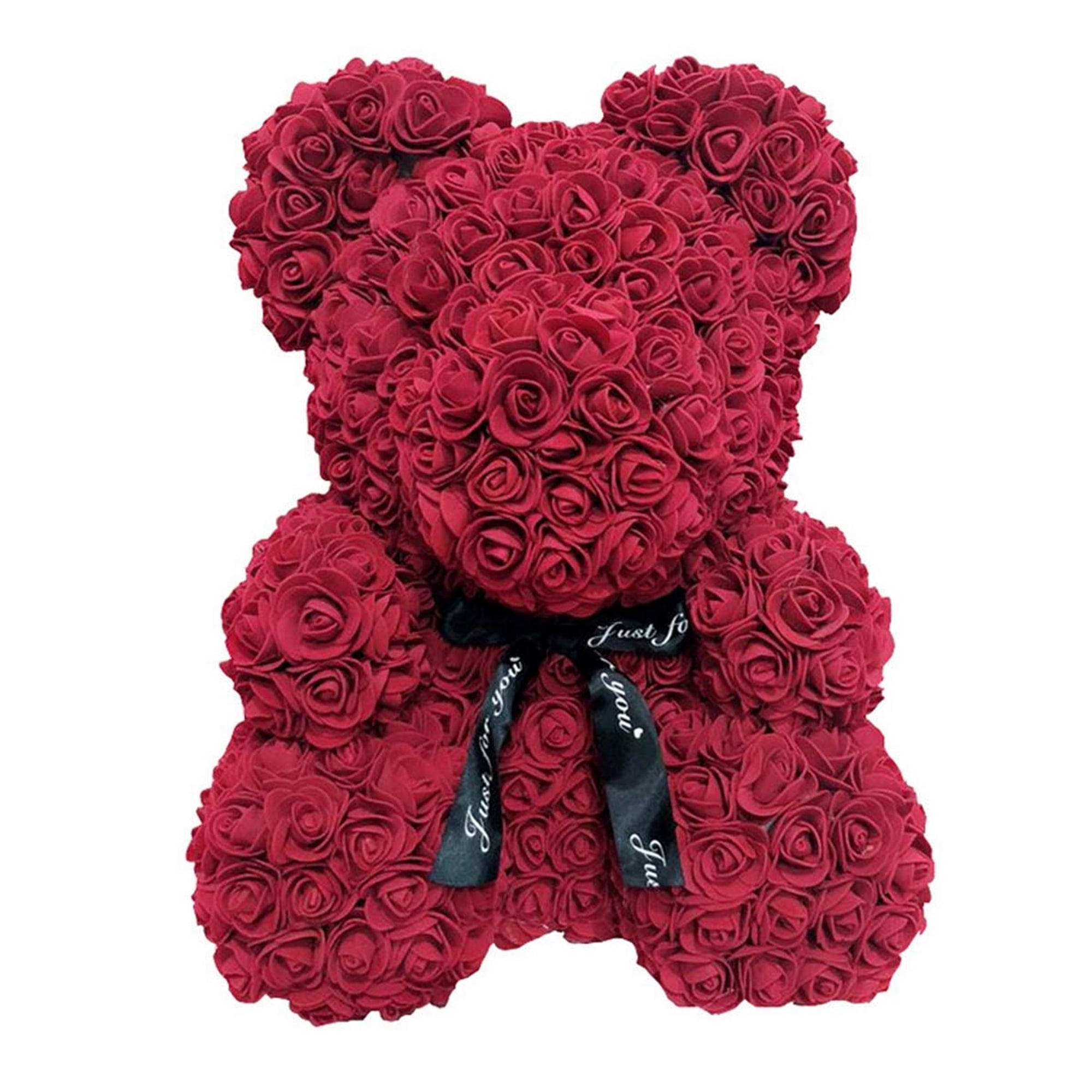 Sunisery Rose Flower Teddy Bear For Birthday Wedding Mother's Day Foam