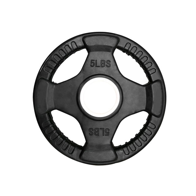 Par de Discos Olímpicos Tayga Rubber 4 Agarres 5 Lb
