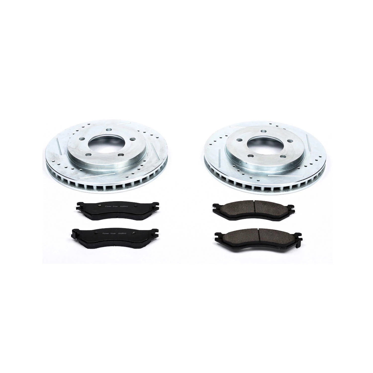 PowerStop Front Z23 Evolution Sport Carbon-Fiber Ceramic Brake Pad and Drilled & Slotted Rotor Kit Fits: FORD LINCOLN Select Models K1869