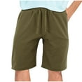 thumbnail image 2 of ZyeKqe Corduroy Shorts for Men Drawstring Low Waisted Running Shorts Straight Wide Leg Gym Shorts, 2 of 7
