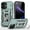 Darkgreen, variant on Armor Case for iPhone 17 with Sliding Camera Cover & Kickstand, Heavy Duty Military Grade Protection Phone Case, Built-in 360° Rotate Ring Stand, Shockproof Full Body Rugged Case, Navyblue