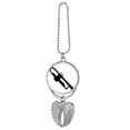 thumbnail image 1 of Horn Classical Music Vitality Sounds Silver Wing Car Pendant Decoration, 1 of 4