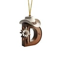 thumbnail image 2 of Luxcidy 26 Letter Ornaments for Christmas Tree Decoration, Retro Cowboy Style Christmas Letter Acrylic Pendant, for DIY Craft Ornaments, Hanging Name Tags for Xmas Tree Decor(D), 2 of 6