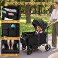thumbnail image 2 of Vomeast Single Seat Wagon Stroller for Kids, Outdoor Baby Stroller, 5-Piont Harness & Canopy,All-Terrain,Black, 2 of 11