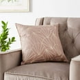 thumbnail image 2 of Violet Linen Victoria Chenille Abstract Haxegon Design, Polyester Jacquard, Oatmeal, 18 Inch by 18 Inch, Decorative Throw Pillows, 2 of 5