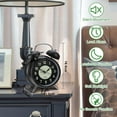 thumbnail image 2 of Twin Bell Alarm Clock, 4 Inches Vintage Super Loud Analog Alarm Clock - black, 2 of 5