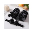 thumbnail image 4 of Ame Cute Baby Girl Satin Cloth Bowknot Princess Shoes Toddler Anti-slip Soft Sole Walking Shoes Sneakers Headband Set Size 0-18 Months, 4 of 8