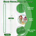 72PCS Green Bead Necklace, Mardi Gras Beads Necklace Accessories Bulk