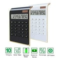 thumbnail image 4 of 1pc Ultra-thin Gold Border Electronic Calculator Portable Solar Calculator without Battery for Financial Office(Black), 4 of 7