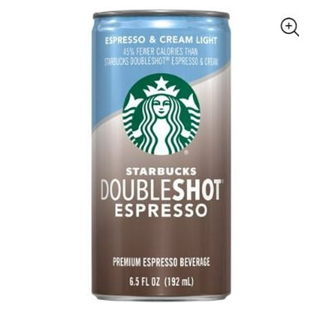 (12 Cans) Starbucks Doubleshot Espresso & Cream Light, 6.5 Fl
