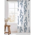thumbnail image 3 of Sheer Curtains 108 Inches Long, Blue Botanical Semi Sheer Curtains Light Filtering Window Treatment, Pastoral Elegant Spring Floral Privacy Voile Drapes for Living Room Bedroom 52x108 Inch, 3 of 7