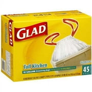 Glad Tall Kitchen Drawstring 13 Gallon Bags, 45 ct