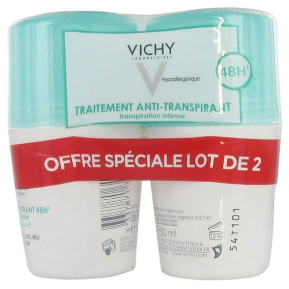 Vichy 48H Intensive Anti-perspirant Deodorant Roll-on 2 x 50ml