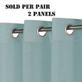 thumbnail image 3 of H.VERSAILTEX Linen Sheer Curtains 63 inch Long for Bedroom - Airy Semi Privacy Sheer Curtains for Living Room Flax Texture, Cloud Blue, 2 Panels, 52" x 63", 3 of 7