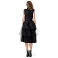 thumbnail image 5 of Classic Black Gothic Tunic Adams Black Dress – Elegant Victorian-Style Costume Family Prom Dress, 5 of 9