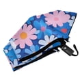 thumbnail image 6 of FORMRS Travel Umbrella Folding Auto Open Close Windproof Rain UV Protection, Blue Daisy, 6 of 8