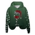 thumbnail image 4 of WEAIXIMIUNG Chandails en Molleton d'Automne Graphiques pour Femmes Automne et Hiver Noël Rouge Verre Imprimé Col Rond Manches Longues Chandail à Capuchon Sport Décontracté (1), 4 of 4