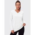 thumbnail image 3 of Rosvigor Plus Size Womens Workout Tops Long Sleeve V Neck Tee Shirts Athletic Shirts Comfy Activewear Tops for Gym Running Yoga, 3 of 8