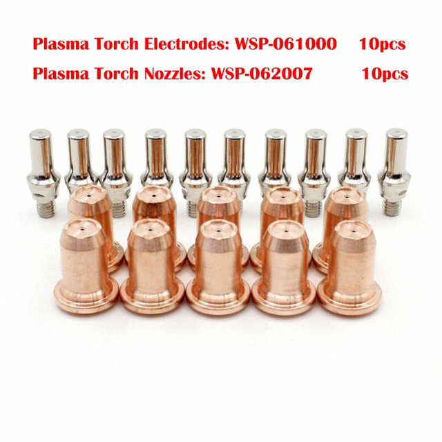 Embouts d'Électrode Consommables pour Torche à Plasma, Buse de Torche, Outils de Soudure, Coupe-Plasma, Électrode Plasma 30A-40A 20 Pcs