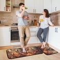 thumbnail image 6 of SKYSONIC Bronze Leaf Kitchen Mat 2 Pcs Set Anti Fatigue Cushioned Waterproof Non Slip Comfort Standing Padded Floor Mats Rugs, 6 of 7