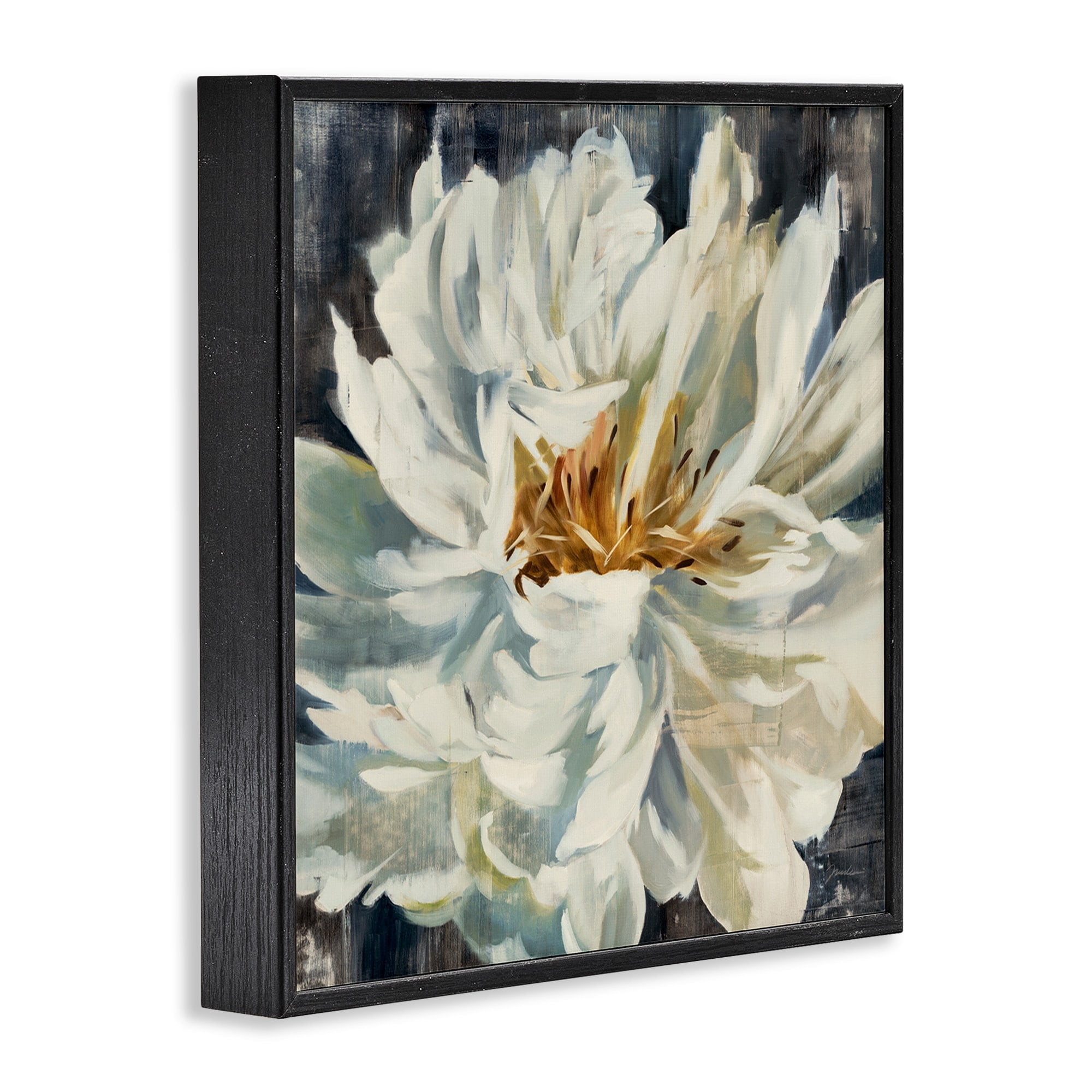Stupell Industries Organic Blooming White Petals with Rustic Charm Designed by Third and Wall