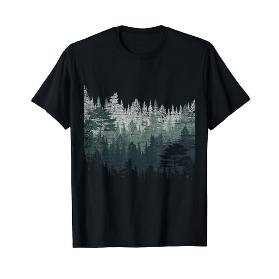 Wildlife Nature Forest Trees Reflection Outdoor Forest Black T-Shirt