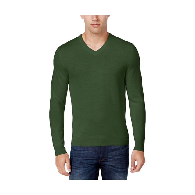 Club Room Mens Merino Blend Pullover Sweater, Green, XX-Large