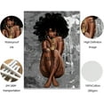 thumbnail image 7 of HZKAICUN Black Queen Poster Wall Art Black Girl Canvas Paintings Black Women Wall Decor African Women Portrait Meditation Vertical Painted Picture For Living Room Decorations Frameless, 7 of 7