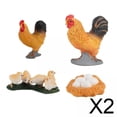 thumbnail image 1 of 2xPlastic CHICKEN Ciclo De Vida 4 Juguete Educativo De Aprendizaje Gallo, 1 of 7