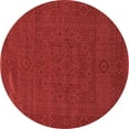 thumbnail image 1 of Ahgly Company Indoor Round Abstract Brown Contemporary Area Rugs, 3' Round, 1 of 4