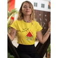 thumbnail image 2 of Buon Ferragosto Juicy Watermelon T-Shirt Women -Image by Shutterstock, Female 5X-Large, 2 of 4