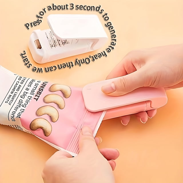 Portable Mini Heat Sealer For Food Bags - Thermal Plastic Bag Closure For Freshness - Easy To Use Packing Kitchen Accessory