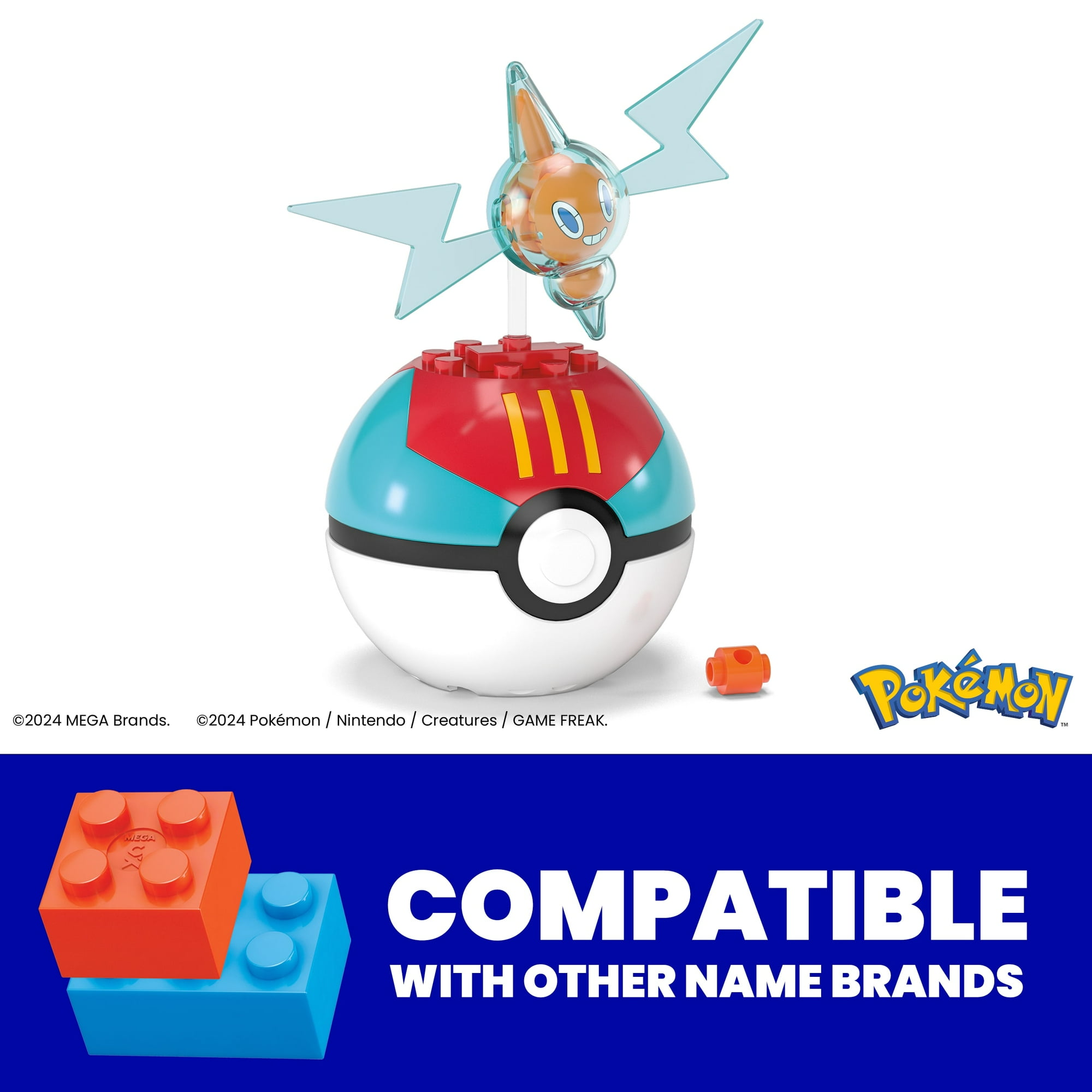 MEGA Pokémon Rotom Building Toy Kit, Poseable Action Figure (17 Pieces) for Kids