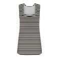 thumbnail image 5 of ITSAME Women's Plus Size Tank Tops, Square Neck Striped Loose Fit Summer Causal Fashion Blouse Black 3XL, 5 of 6