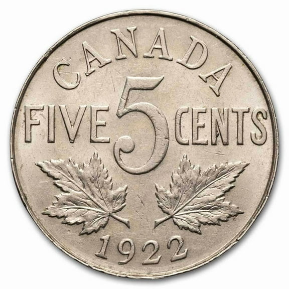 1922 Canada 5 Cents George V BU
