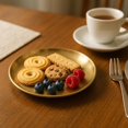 thumbnail image 6 of Pakyozj Stainless Steel Gold Plates 2 Set Round Stainless Steel Dinner Dishes Metal Trays 5.5 Inch Great for Picnic,Outdoor Camping Plate,Shatterproof, Dishwasher Safe, 6 of 8