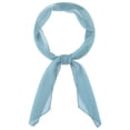 thumbnail image 1 of BUFANDAS LARGAS DE GASA PLEATADA PARA MUJERES INSPIRE CHIC, COLOR SÓLIDO SEMI TRANSLÚCIDO, ELÁSTICA, 57.1x3.9" Azul Lago, 1 of 5