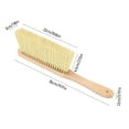 thumbnail image 3 of Soft Bristle Cleaning Brush | Long Handle Dusting Tool for Sofa, Bed Sheets, Furniture, Desk, Quilt, Car | Wooden Handle | Dense Thick Bristles | 36x1.2cm | 1 Pc Yellow, 3 of 7