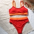 thumbnail image 1 of Kit de traje de baño dividido, traje de baño para mujer, cintura alta, bikini de cintura alta, traje de baño elástico, ultra sensible, 1 of 6