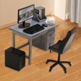 thumbnail image 1 of BELOVING Doll House Decoration Decorative Office Furniture Set Miniature Computer Set Grey Desk, 1 of 10