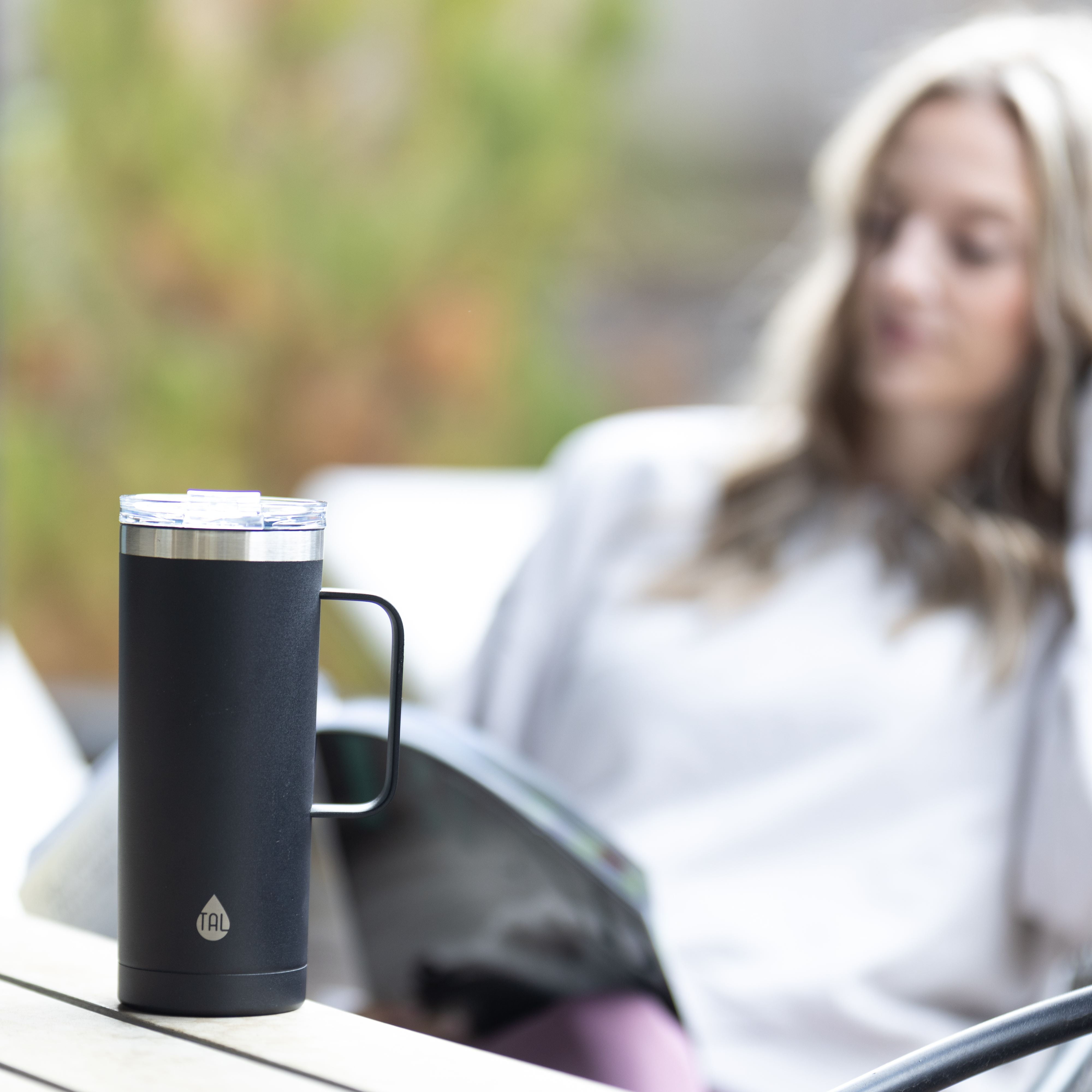 TAL Stainless Steel 20 oz Travel Mug, Black UK Ubuy